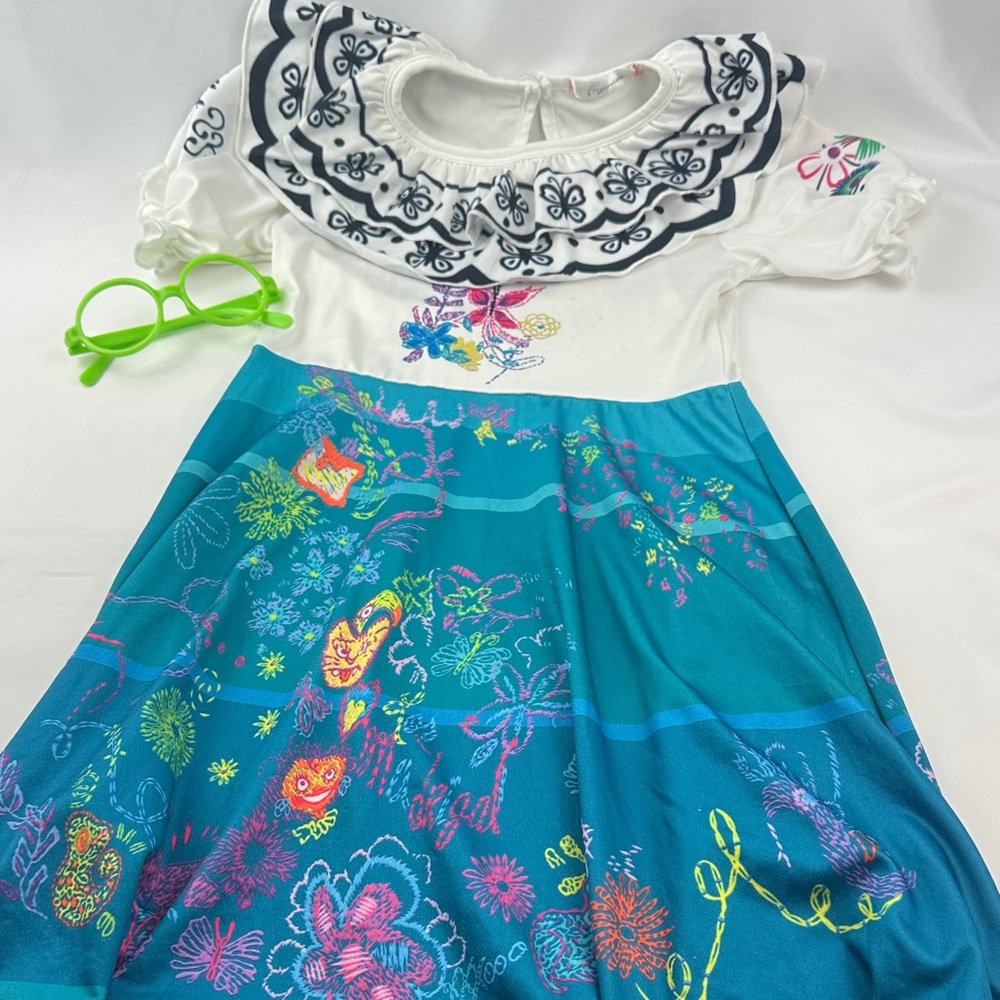 Encanto’s Maribel Floral Printed Dress With Glasses